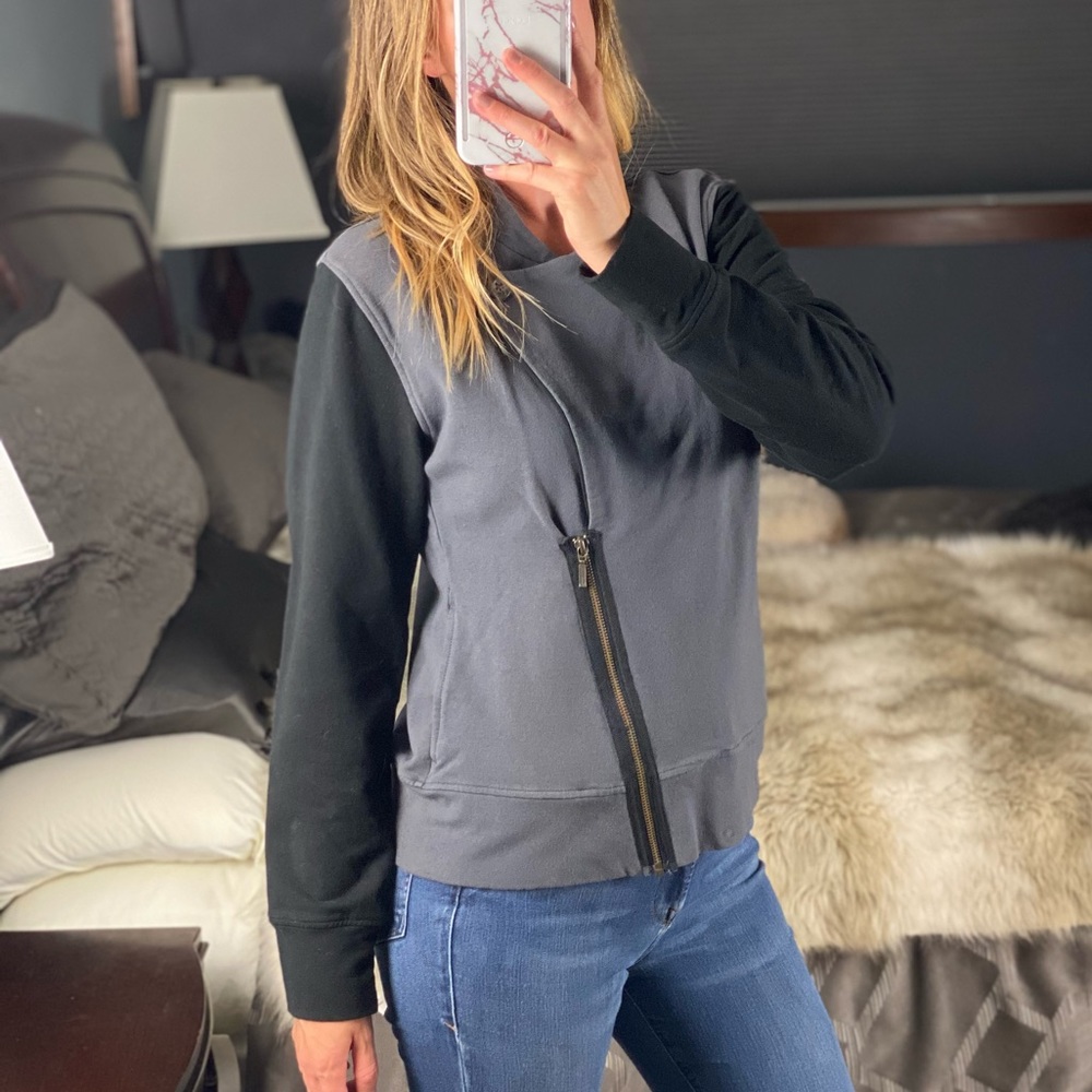 Jag Partially Zip-Up Color Block Jacket, Medium - image 2